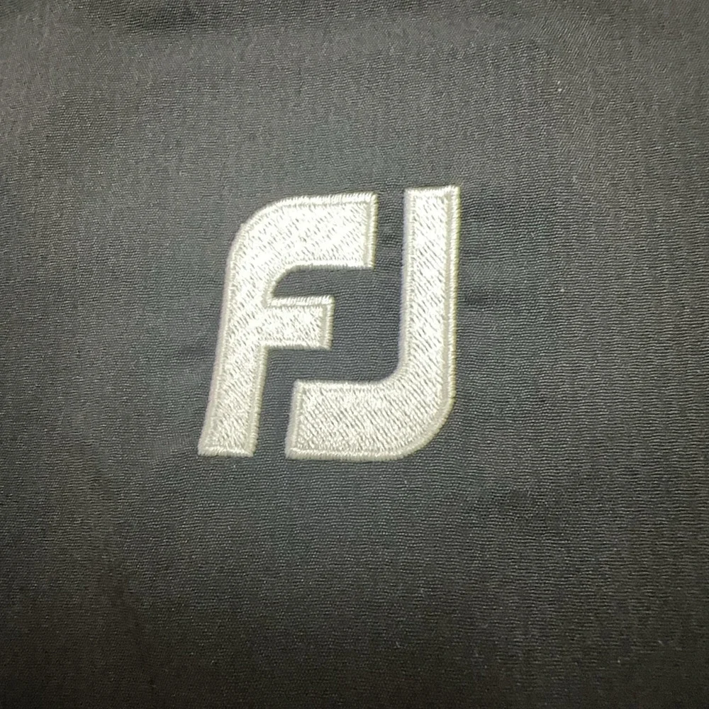 FootJoy Jacket Mens 2XL Black 1/2 Zip Windbreaker Golf Lined Pullover Adjustable